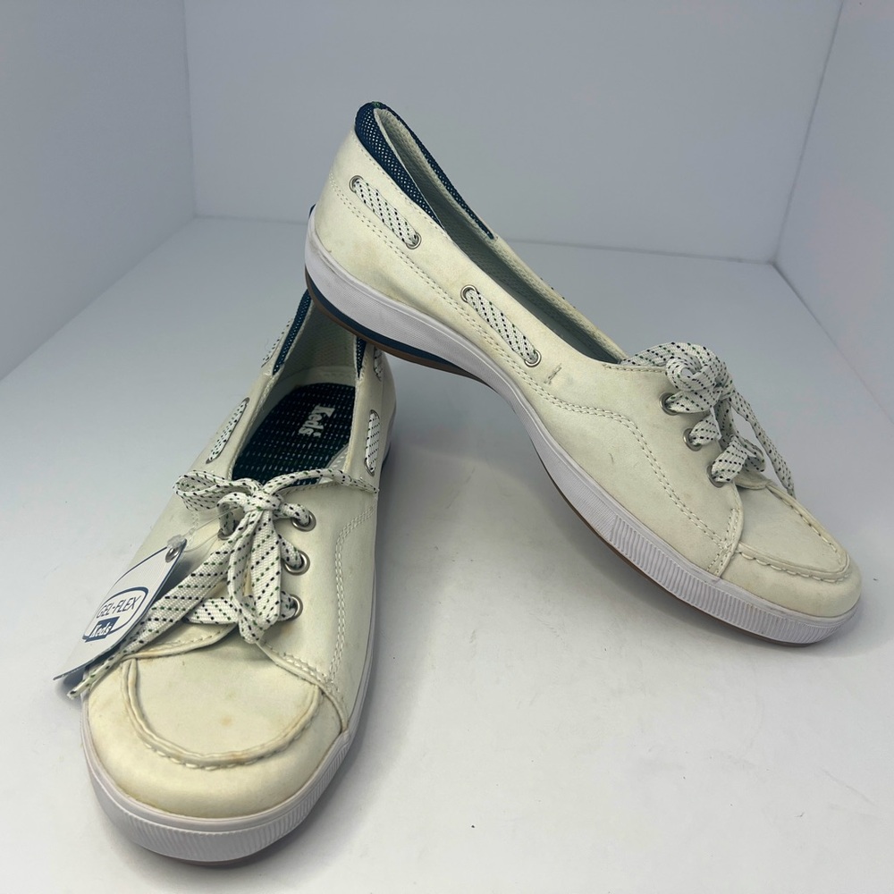 New Keds Sport Womens Rapture Boat Shoes Lace Up Moc Toe Arch Support White S 10